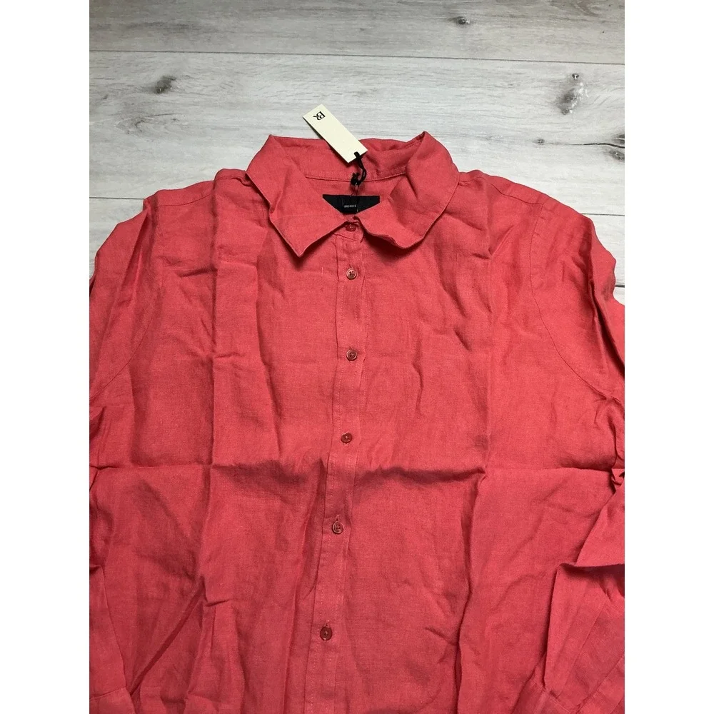 Banana Republic LS Perfect Shirt Oxford‎ Size Large Salmon New With Tags